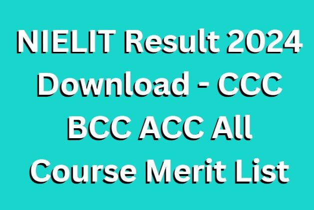 NIELIT Result 2024 Download